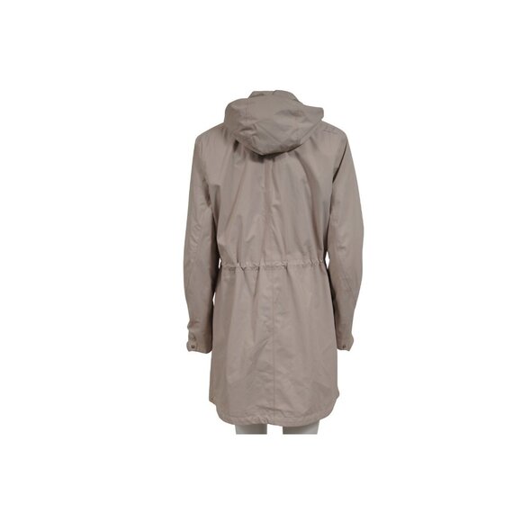 Geox Womens Rainproof Parka US 10 Beige Nylon Windproof Waterproof Ski Jacket - Picture 3 of 16